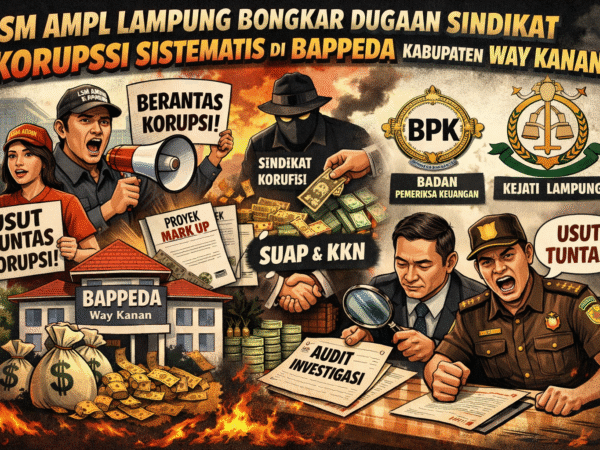 LSM AMPL LAMPUNG BONGKAR DUGAAN SINDIKAT KORUPSI SISTEMATIS DI BADAN PERENCANAAN PEMBANGUNAN DAERAH KABUPATEN WAY KANAN, DESAK BPK DAN KEJATI LAKUKAN AUDIT INVESTIGATIF